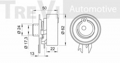 TREVI AUTOMOTIVE td1585 -  Натяжной ролик, ремень ГРМ